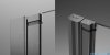 Radaway Nes Brushed GunMetal KDD B / KDD I kabina 90x90cm prawa szczotkowany grafit przejrzyste 10024090-92-01R/10015090-92-01L